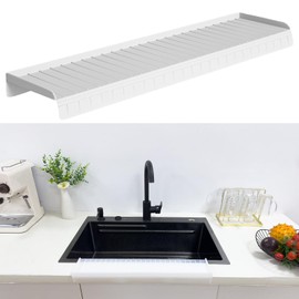 Polpcygne Silicon Sink Edge Protectors For Kitchen Sink Splash Guard, Kitchen Sink Splash Guard, Silicon Sink Protector For Granite,Quartz - White