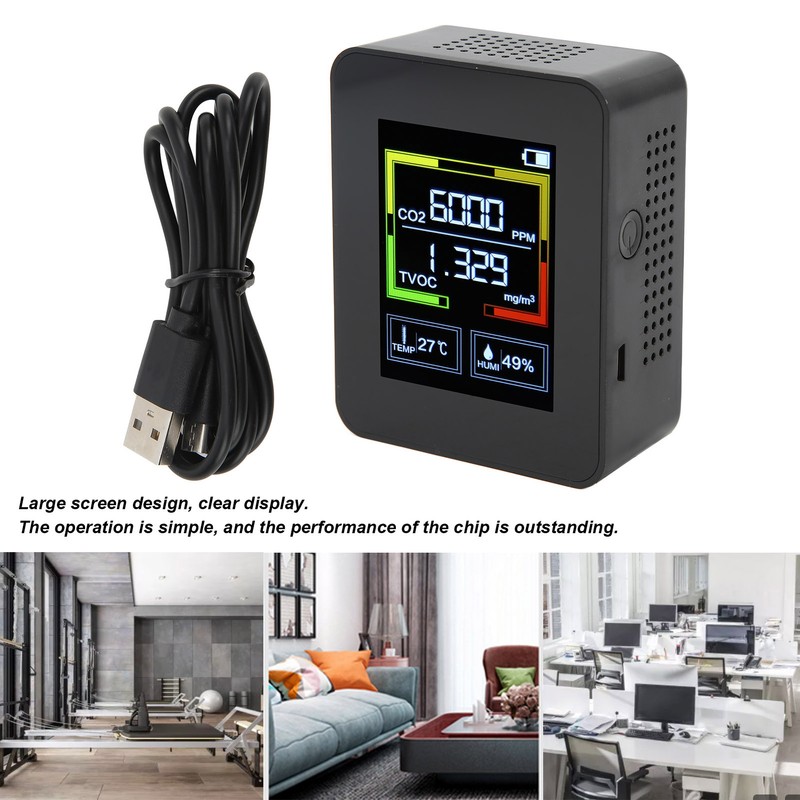 ZNAZ2CO2 Carbon Dioxide Detector Intelligent 4 In1 TOVC Air Quality
