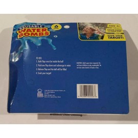 Best Brands Water Bombs 6 Pack Reusable NEW Red Blue