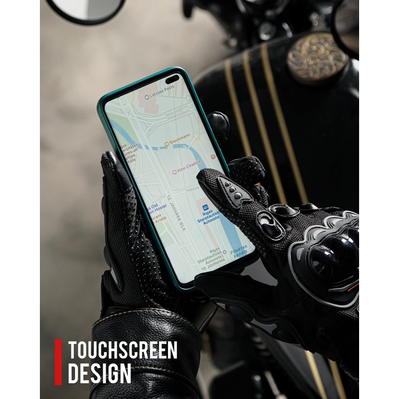 Iron Jia’s Bike Gloves, Motorcycle Gloves, Smartphone-Compatible, Touchscreen-Compatible, Non-Slip, for
