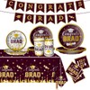 Graduation Party Decorations Class of 2025, Disposable Grad Tableware Kit,