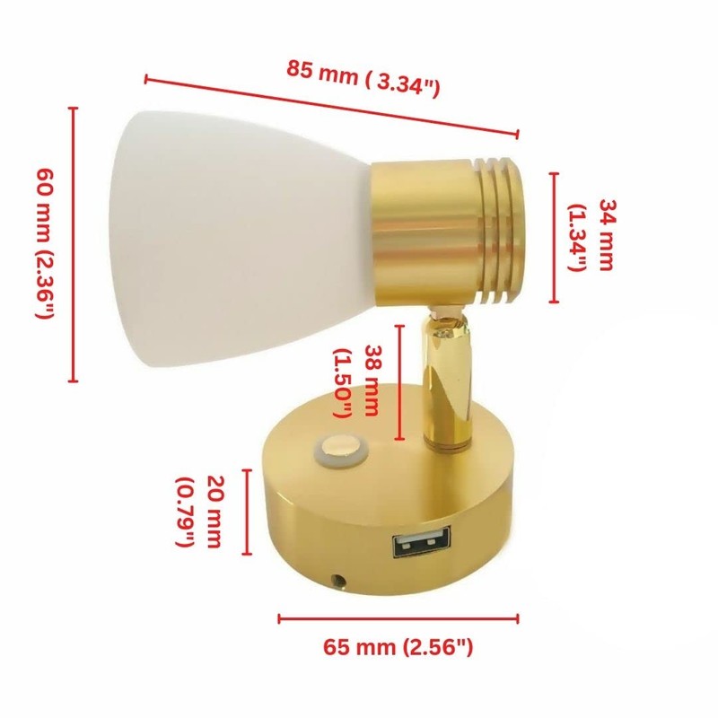 MARVIX LED Reading Light 12V 24V Spotlight Touch Control Dimmer