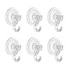 VEVOR Suction Cup Hooks 6 Pack, 2.76 x 3.54 x