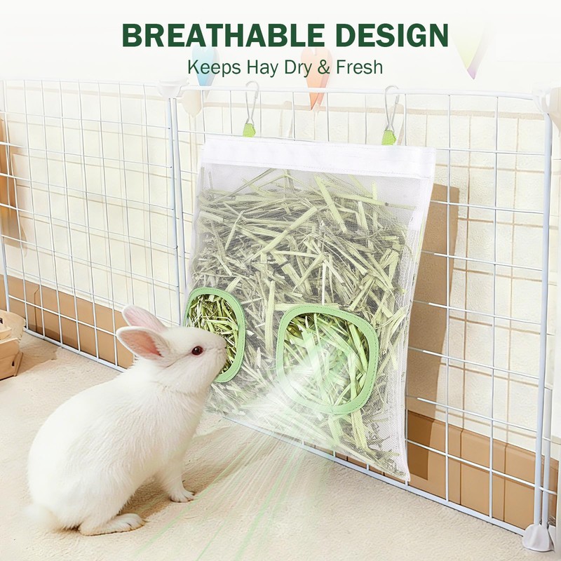 ducyak Mesh Guinea Pig Hay Feeder Bag for Guinea Pigs