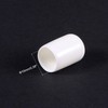 sourcing map 50pcs Round Rubber End Caps 10mm White Vinyl