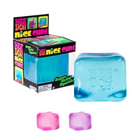 Schylling NeeDoh Nice Cube - Best-Selling Sensory Fidget Toy with a Super Solid Squish - Premium Stretchable Stress Relief Toy - One Random Color:_Nice Cube