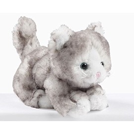 EBO 50057 Kitten 14 cm Grey Pointed Soft Plush