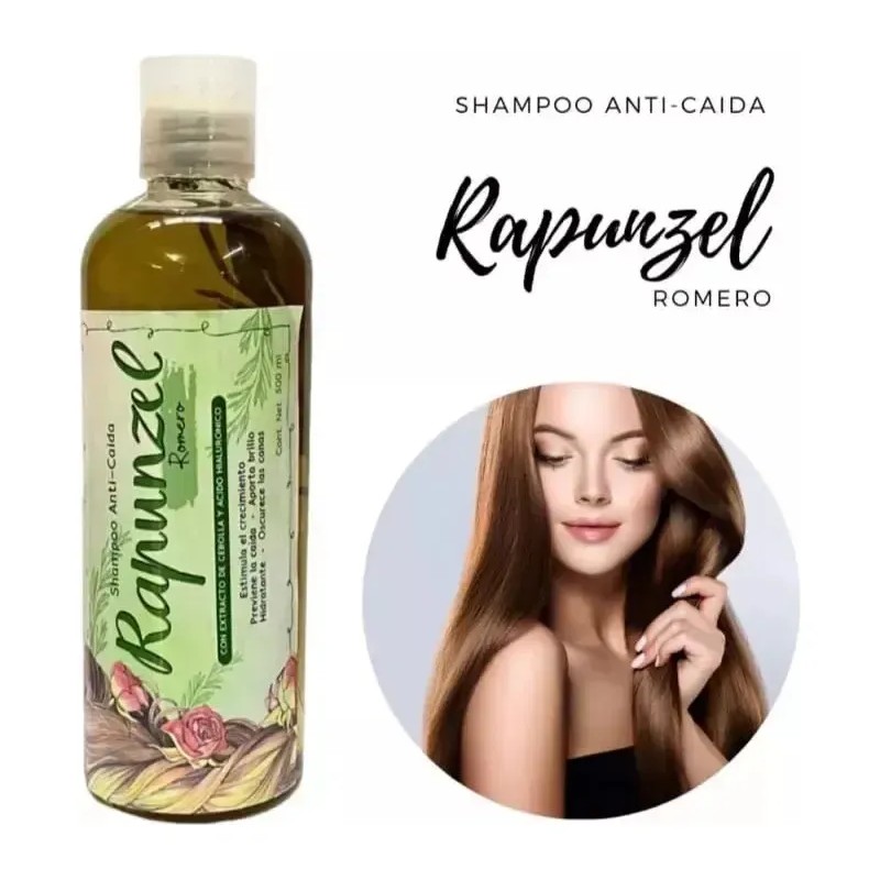 Shampoo Artesanal Anticaída Crecimiento Con Romero Rapunzel