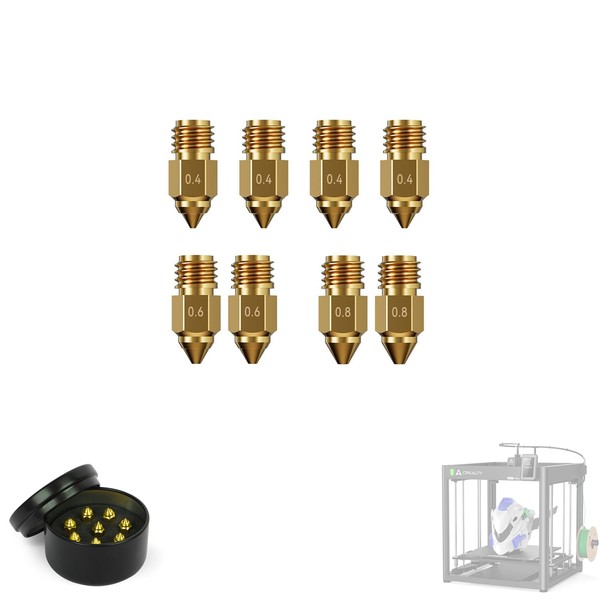 Creality Ender-5 Max Brass Nozzle Set (0.4mm x 4, 0.6mm