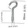 Screw in Hooks Large Heavy Duty Cup Hooks Screw in