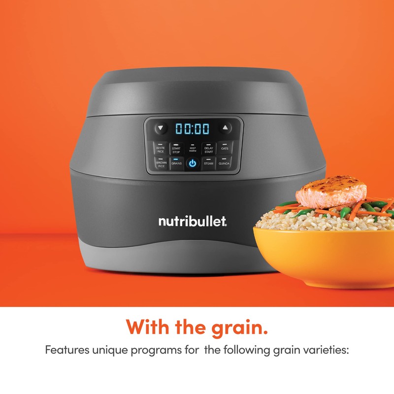 nutribullet EveryGrain Cooker, 11"D x 11"W x 9"H