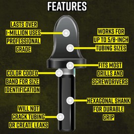 SPIN F6000 6-Piece Drill Bit Flaring Set 1/4, 3/8, 1/2, 5/8, 3/4, 7/8-Inch