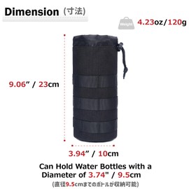 Azarxis Water Bottle Pouch Nylon Bottle Case Molle System Molle Tactical EDC Pouch Handy Pouch Bottle Holder for Climbing, Camping, Exploration, Biking, Airsoft Game, Outdoor(Army Green)