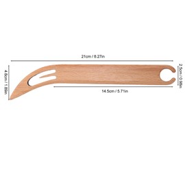 Wooden Weaving Boats for Weaving Complicated Patterns and Designs, Compact and Lightweight for Crafts on the Go (Bending Head Pattern)