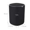 Relaxdays Mini Pattumiera da Tavolo, 1,5 L Volume, Secchio Rotondo