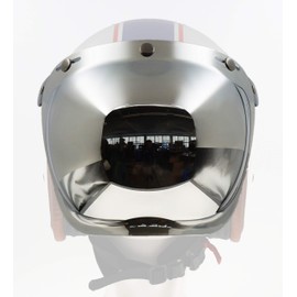 Hot Rides Universal Motorcycle Helmet Lens Visor Wind Shield (Bubble/Chrome)