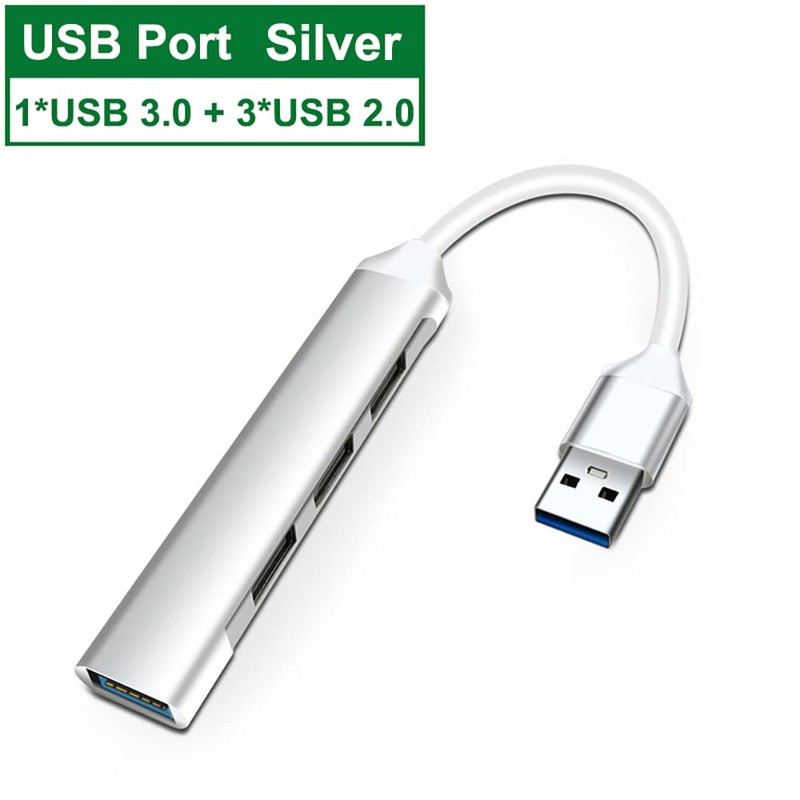 Tec-Digi USB 3.0 Hub Aluminum Alloy 4-Port Adapter, Ultra Slim