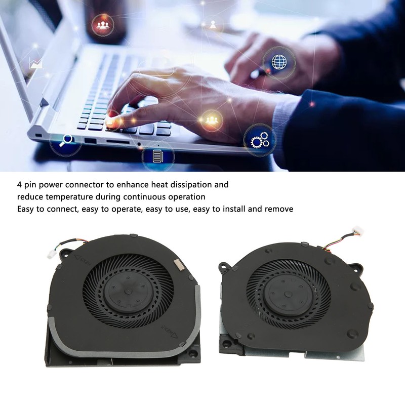 Laptop Cooling Fan Replacement 4 Pin Power Connector For Lenovo