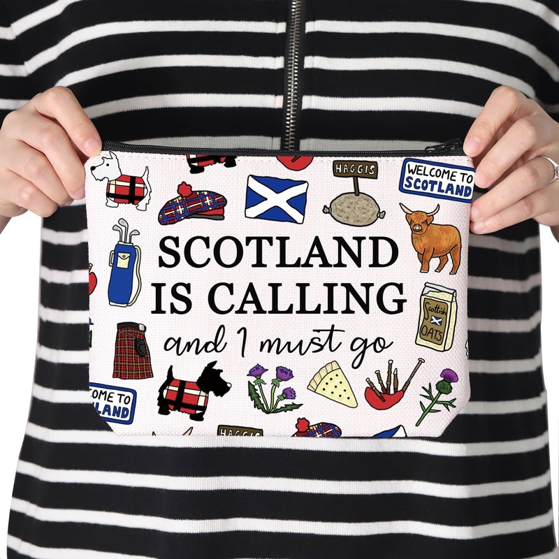 Scotland Makeup Bag Gift Edinburgh Gift Scotland is Calling and