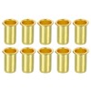 sourcing map 10Pcs Fit for 9.5mm(3/8") Tube ID Brass Compression
