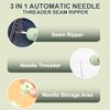 Automatic Needle Threaders Seam Ripper, Upgraded 3 in 1 Sewing