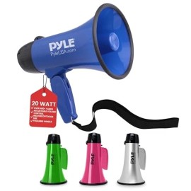 Pyle Pmp21bl Portable Megaphone Speaker Siren Bullhorn - Compact And B