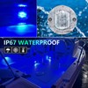FZSSHYG 4Pcs 3" Round Chrome Blue Marine Boat Lights for