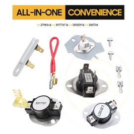 Seentech 279816 & 3977767 & 3392519 & 3387134 Complete Dryer Kit - Compatible with Whirlpool Dryers - Replaces 3399693 WP3977767VP PS345113 AP6008325 WP3977393 3399848
