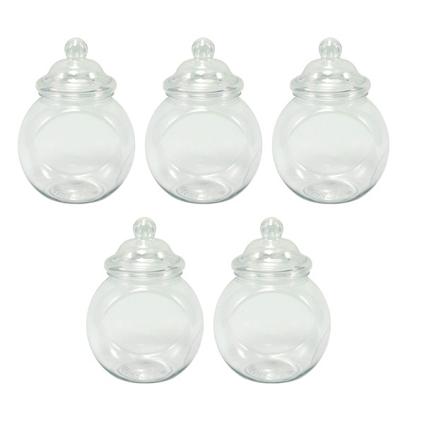 Britten & James 650ml Clear Plastic Jars Pack of 5