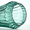 10 inch Green Glass Flower Vase for Pampas Grass, Medium