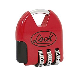 Lock L21M36 Candado de combinación programable para maleta, rojo, 36 mm