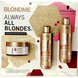 Schwarzkopf Professional BlondMe All Blondes Rich Shampoo Conditioner & Mask Kit