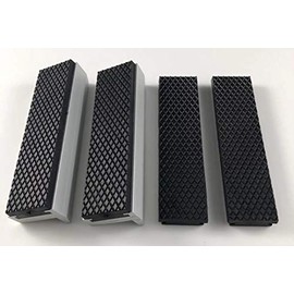 Aluminum Alloy Rubber Soft Vice Jaws with Strong Magnet Blocks Sold with Extra Spare Pair Rubber (4Inch)