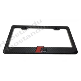 BLVD 1x*S Sport LOGO* 3D Emblem Real 3K TwillWeave CARBON FIBER License Plate Frame B