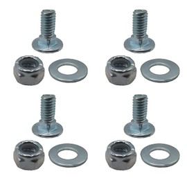 (4/Pack) Replacement 784-5581A 784-5581 Carriage Mounting Bolts Nuts Washers kit for MTD Snow Blowers Shave Plate Scraper Bar 784-5581A-0637 790-00120-0637,712-3010,736-0242,710-0260,(5/16-18) 5/8"