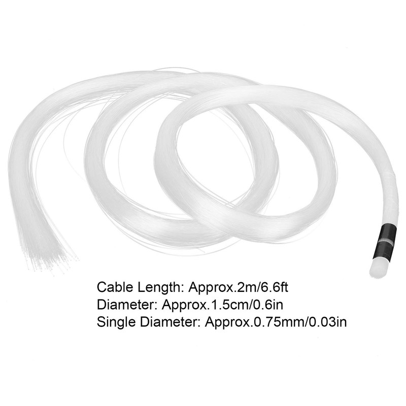 Garosa 2m 300PCS Fiber Optic Light End Glow Cable PMMA