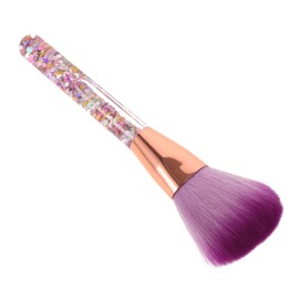 FOMIYES Nail Brush Glitter Handle Makeup Foundation Brush Blending Tool Travel Size Soft Bristles Nail Cleaning Brush for Women's Beauty Kit