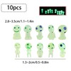 Thyonta 10PCS Garden Glow-in-the-Dark Accessories Micro Landscape Resin Cartoon Alien
