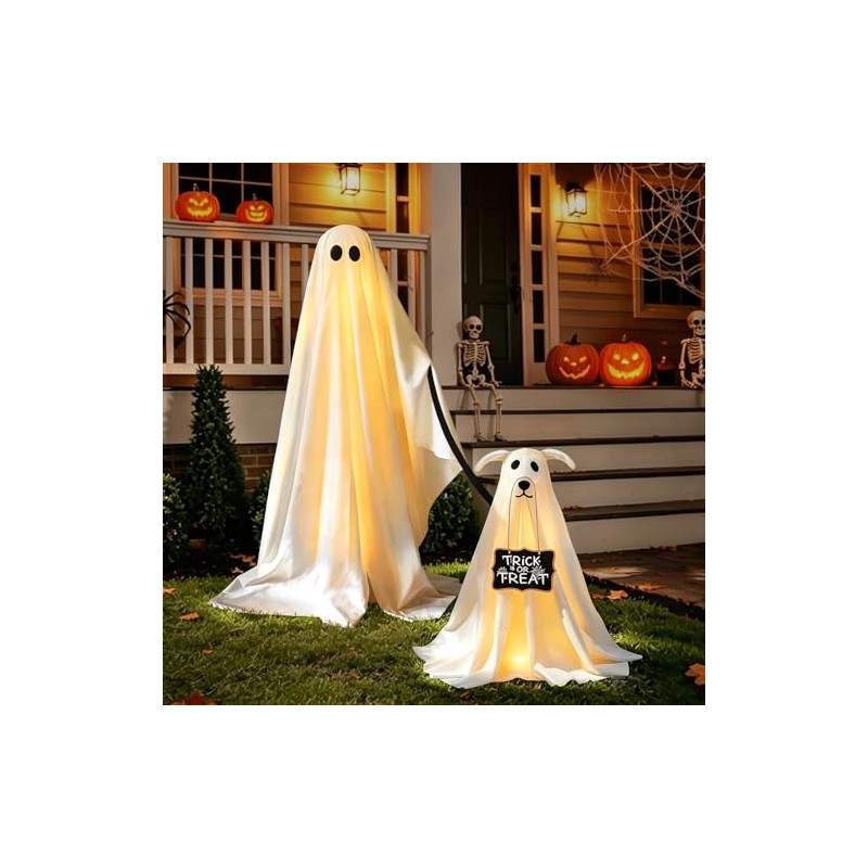 Paquete de 2 decoraciones de Halloween para interiores de perros