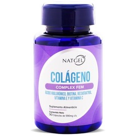 COLAGENO HAIR SKIN & NAILS | NatGel Colágeno FEM - Complex para Mujer | Colágeno Hidrolizado con Biotina, Ácido Hialurónico, Resveratrol, Vitamina E y Vitamina C | Cápsulas Veganas VCaps