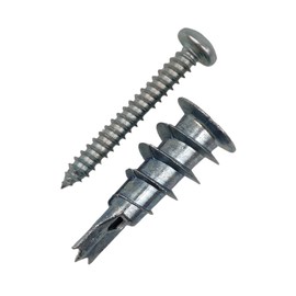 DOJA INDUSTRIAL | Plasterboard Dowel Metal | Duebel Size: 42 x 32 mm | Pack of 50 | Self-Tapping Screws + Plasterboard Dowels | Drywall Screw | Wall Plugs Plasterboard | Cavity Dowels | Drywall Dowels