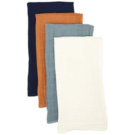 Pippi Unisex Baby Muslin Cloth Solid Bib, dress blues