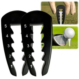 2PCS Adjustable Golf Tee Height Tool,Adjustable Precision Tees Height Setter,Precision Adjustable Golf Tee Elevator Tool Height Setter,Golf Training Aid for Consistent Swings Accessories for People