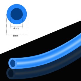 1/4" OD Air line 1/4" Pneumatic hose 50ft OD 1/4" 6mm ID 5/32"4mm Polyurethane PU Air Hose Tube Kit with 1/4 hose air hose fittings for Air Compressor Fitting & Fluid Transfer