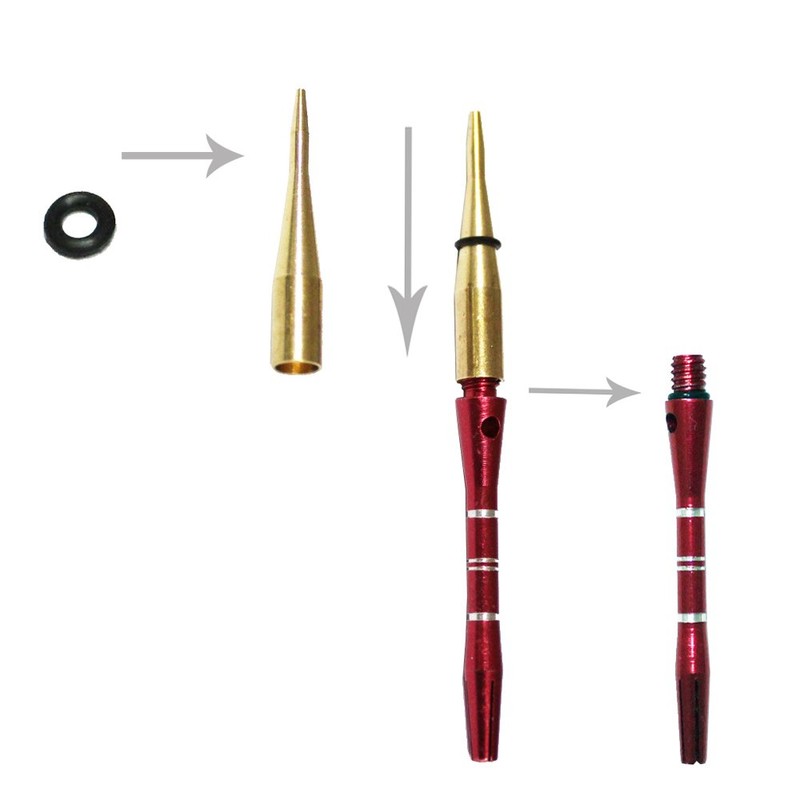 Scott Edward ラバーダーツシャフトOリング 2BA 3/16インチ ダーツ70個 ブラック アプリケーションツール付き