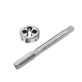 QUARKZMAN 2 x Machine Tap 5/16-32 UNEF Thread Pitch 2B 3 Flutes, 5/16-32 UNEF Round Dies Machine Thread Thread Matrices 1.0 Inch OD Tool Steel