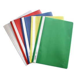A4 Plastic File Folders Pack of 10 5 Colours 2 x Blue/White/Yellow/Green/Red