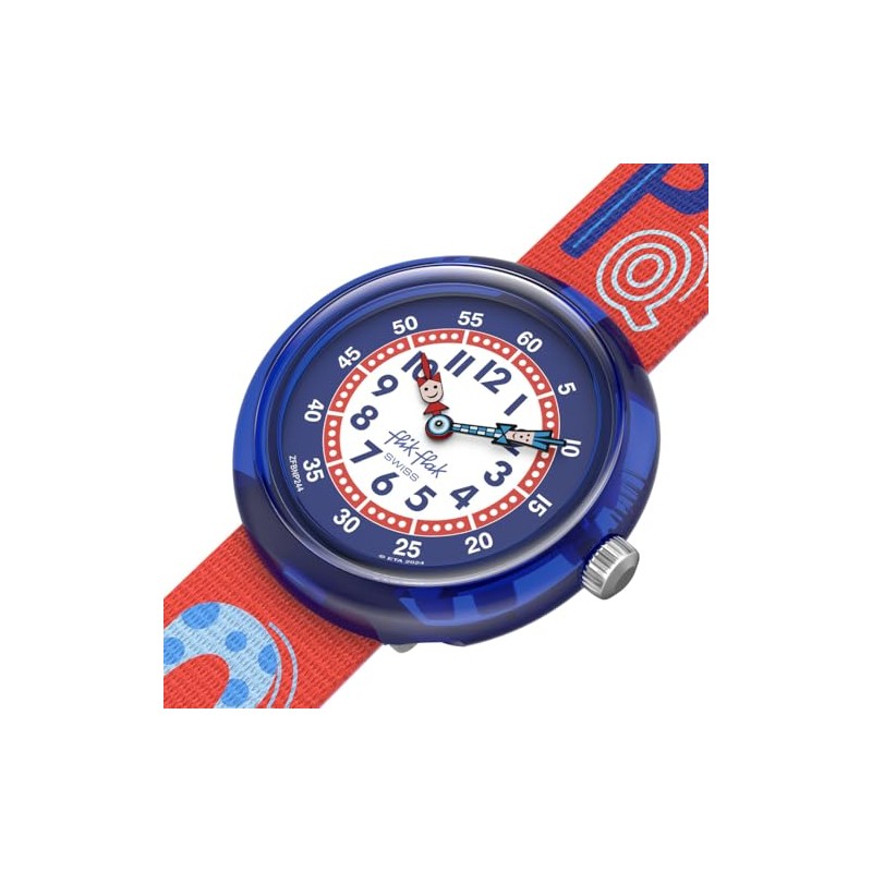 Swatch Flik Flak KNOW YOUR ABC FBNP244 Boys Red Wristwatch
