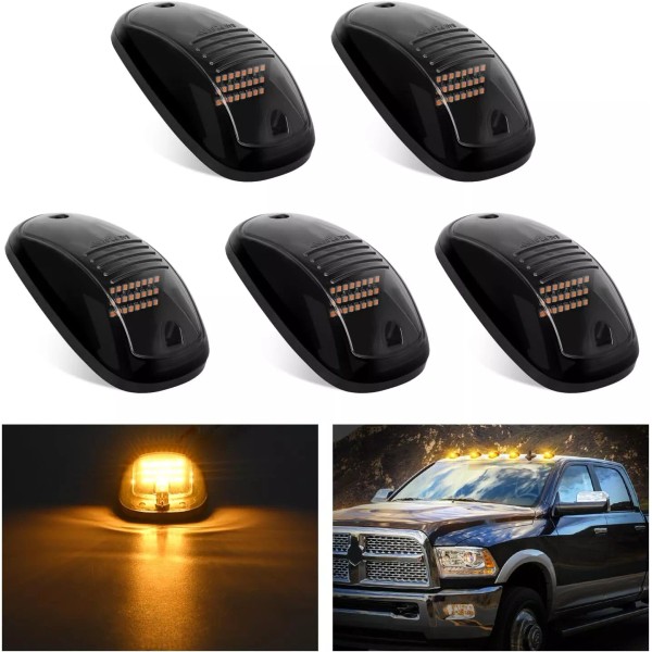 Nilight LED Cab Marker Lights Smoke Lens for 2003-2018 Dodge