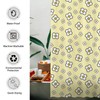 Funnytree Sweet Flower Shower Curtain, Yellow Bathroom Decor, Waterproof Fabric